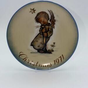 Hummel Schmid 1971 Christmas Plate Limited First Edition Collector Series Angel